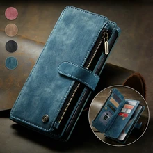 CaseMe Phone Leather Case For iphone 13 12 11 Pro Max 13 mini 7 8 Plus X XS Max XR Luxury Credit Card Shockproof Wallet Cover