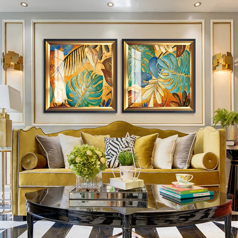 Роскошный Ретро-постер с абстрактными банановыми листьями скандинавский