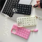 3D симпатичная клавиатура Popit Push Bubble Мягкий силиконовый чехол для iPhone 11 12 13 Pro Max X XS XR 8 7 аутизм сенсорный фиджет чехол