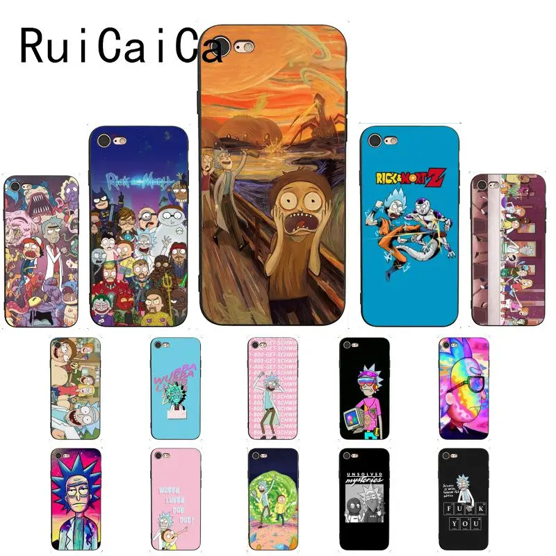 Ruicaica Rick And Morty Забавный мультяшный комический чехол для телефона с забавными