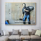 Bansky Художественная Картина на холсте, Забавный Стив, художественный портрет, настенный плакат, декоративные картины для декора гостиной