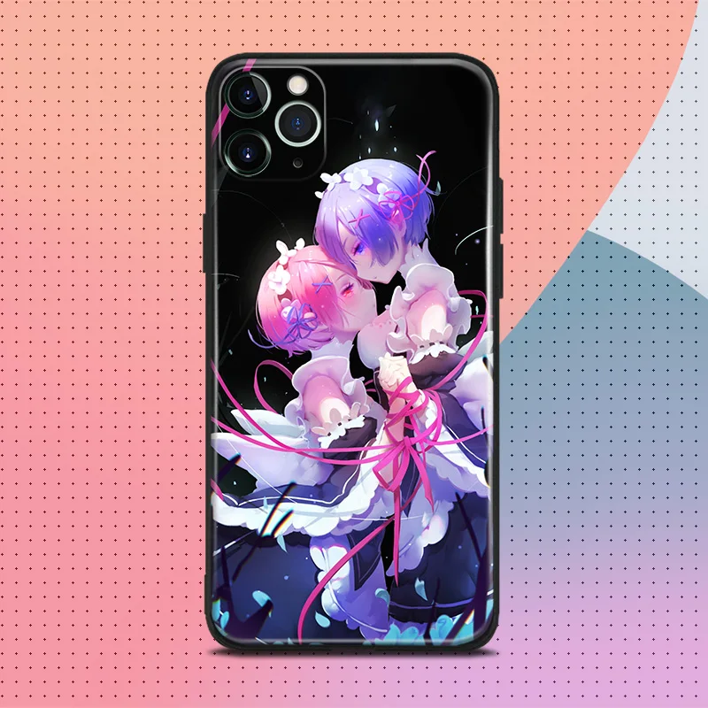 rem and ram Re zero anime For iPhone se 6 6s 7 8 plus x xr xs 11 pro max soft silicone phone case cover shell