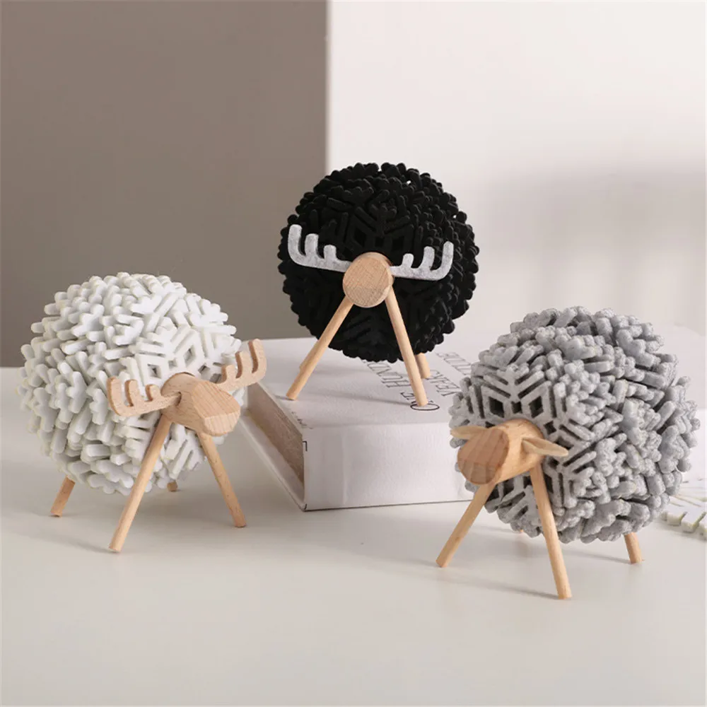 

2022 New Sheep Shape Anti Slip Cup Pads Coasters Insulated Snowflake Round Felt Cup Mats Creative Home Office Decor Art Crafts