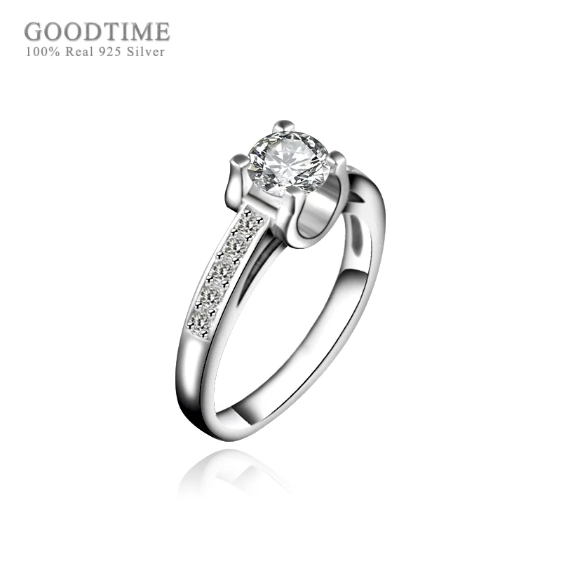 

Fashion Zircon Rings For Women Wedding 100% 925 Sterling Silver Ring Jewelry Accessories Rings For Girl Birthday Party Dress Up