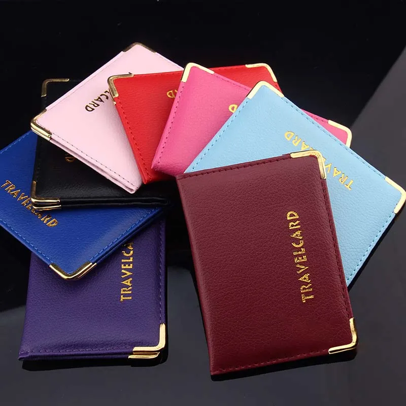 New Europe travel card holder PU leather ID card protection cover bag Litchi pattern case holder