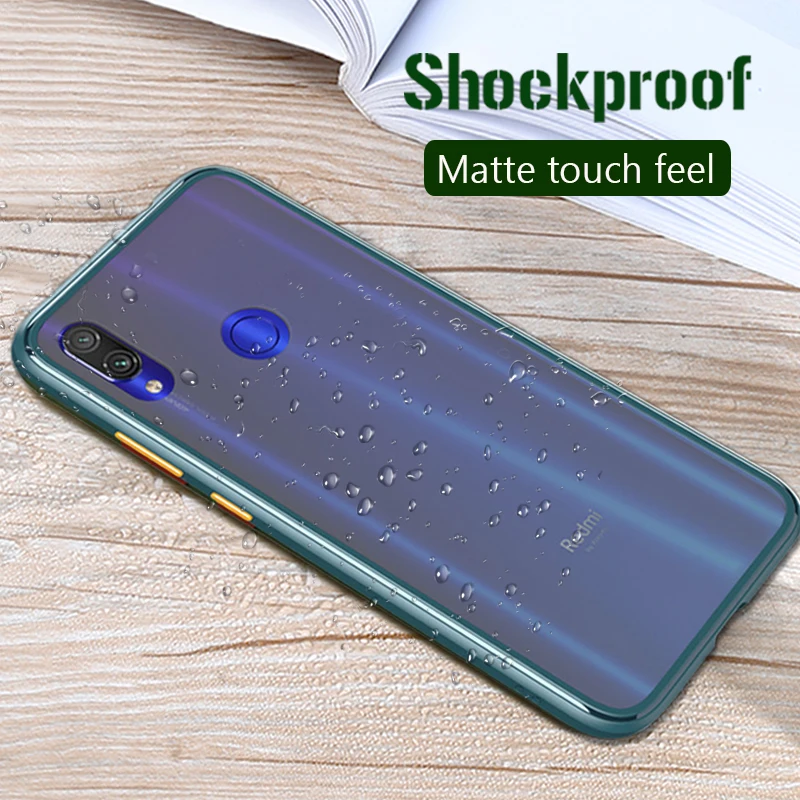Противоударный чехол для Xiaomi Redmi Note 7 8 Pro Чехол Силиконовый ударопрочный задняя