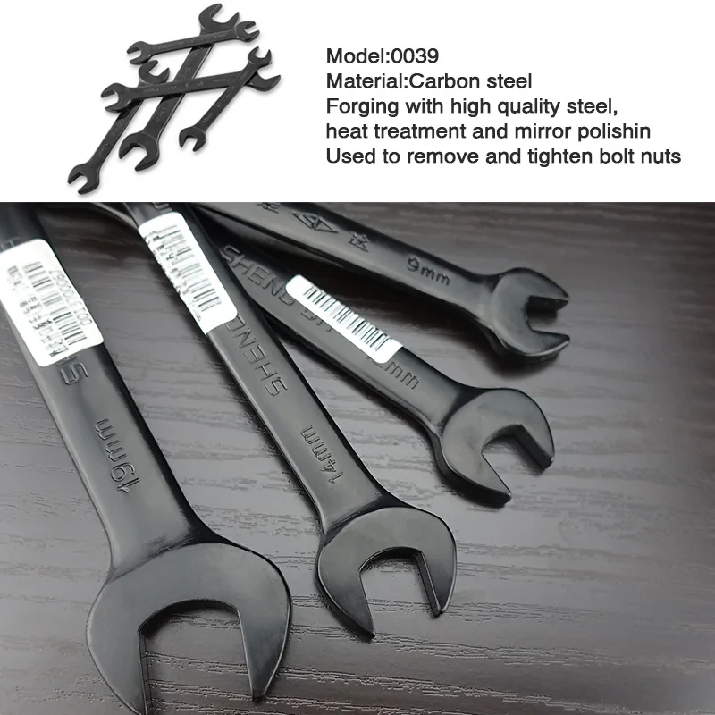 Высококачественный двойной открывающийся черный ключ разблокируемый гаечный