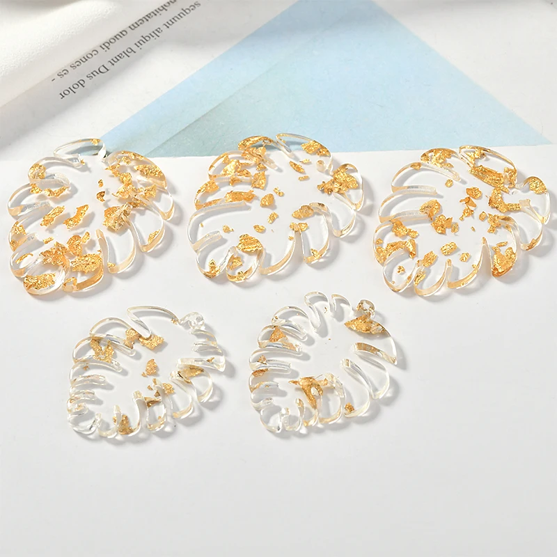 Прозрачные Платиновые полые листья циркулярные Акри лист diy ювелирные изделия