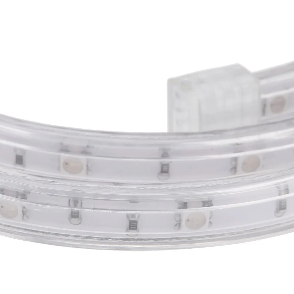 

1M 60 LED/M 5050 SMD Flexible RGB Strip Light Roll Super Bright High Voltage IP55 Power Plug 220V