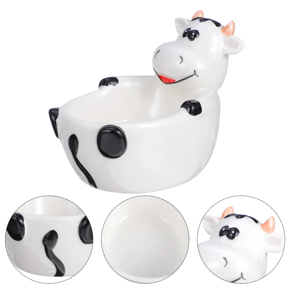 

1pc Ceramic Bowl Cartoon Animal Shape Dessert Breakfast Bowl Food Container