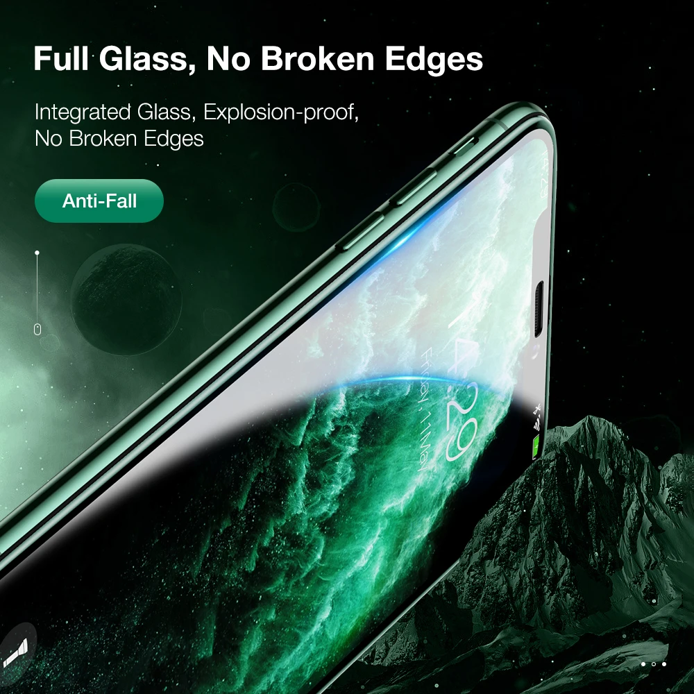 HOCO полное покрытие закаленное стекло для iPhone X Xs на iPhone 11 Pro Max защита экрана 3D Защитное стекло для iPhone XR Xs Max 10