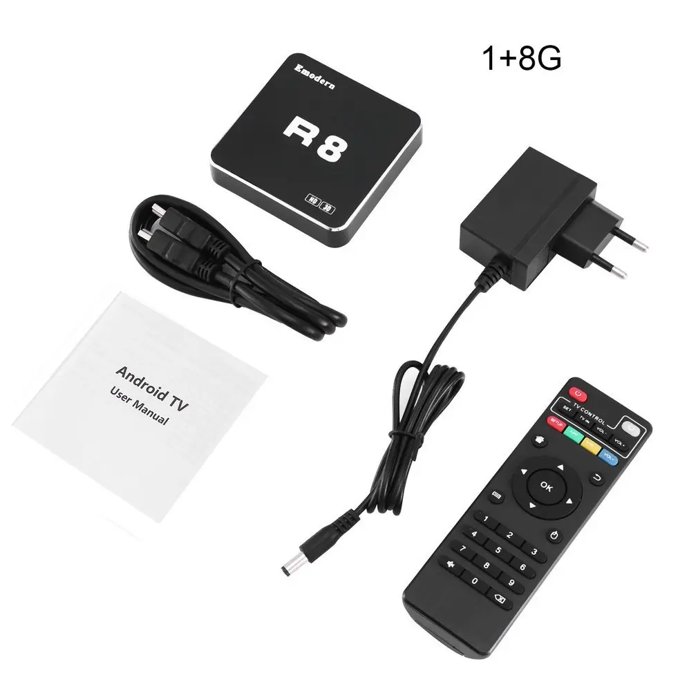 

R8 4K Real 5G High Definition TV Box Support Ethernet HDMI-compatible Cable AV IR TF Card WIFI Digital TV Set Top Box