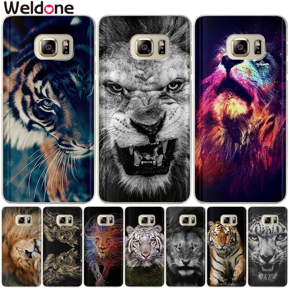 Weldone Тигр Лев чехол для Samsung S9 Plus S7 S6 Edge S8 G530 J3 J7 J5 J2 prime 2016 2017 мягкие чехлы Чехлы Etui