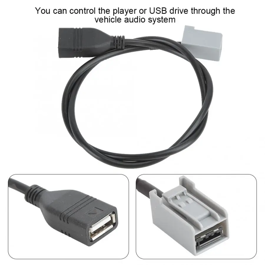 Автомобильный USB AUX Кабель-адаптер Поддержка MP3 MP4 WMA USB-вспышка для MITSUBISHI Outlander ASX