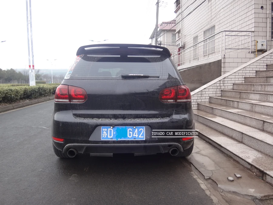 Матовый черный бампер GOLFLIATH ABS для VW Golf VI MK6 GTI 2010 2013|golf gti mk6 black|bumper gtilips lip |