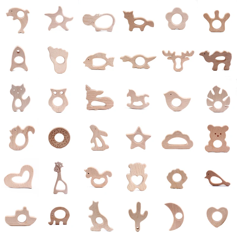 Детские аксессуары для младенцев новый детский Прорезыватель зубов деревянные