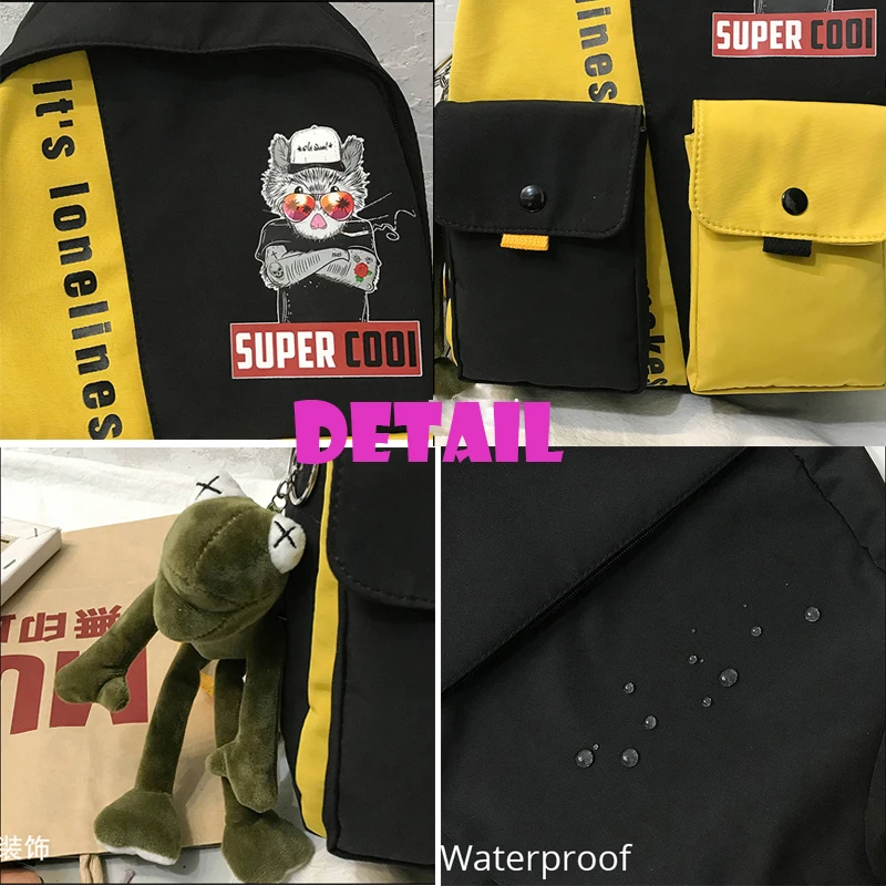 

Leisure campus backpack men women letter school bag teenage big bags for women 2020 designer travel couple backpacks unisex new