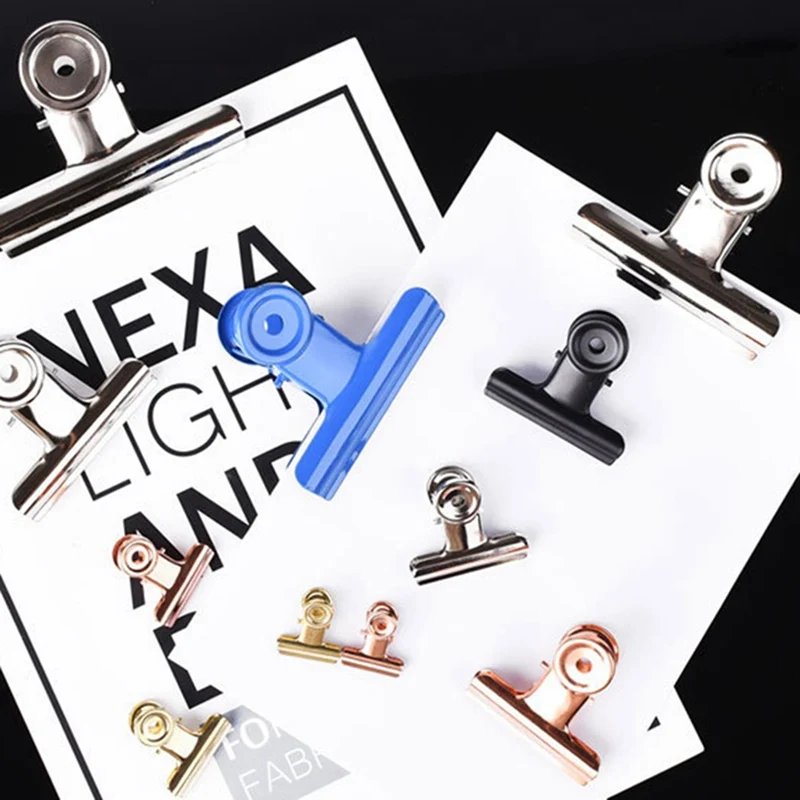 

10Pcs Black Metal Clip Household Paper Clip Fixing Small Book Clip Sketching Board Sketching Clip Stationery Office Supplies
