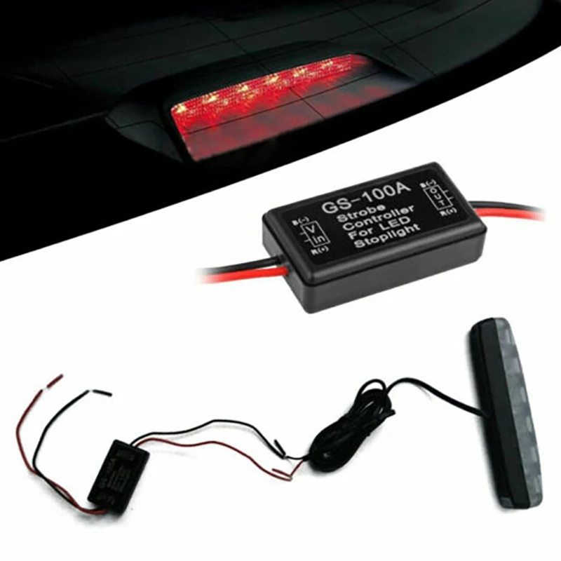 

4 Pcs Flash Strobe Controller Box Flasher Module for LED Brake Tail Stop Light