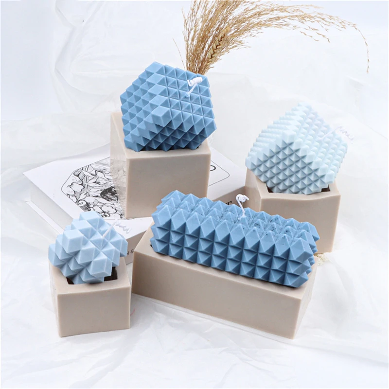 

Sharp Angle Cube Soy Wax Candle Mold Silicona Aromatherapy Diy Soap Silicone Mold Handmade Candle Making Supplies