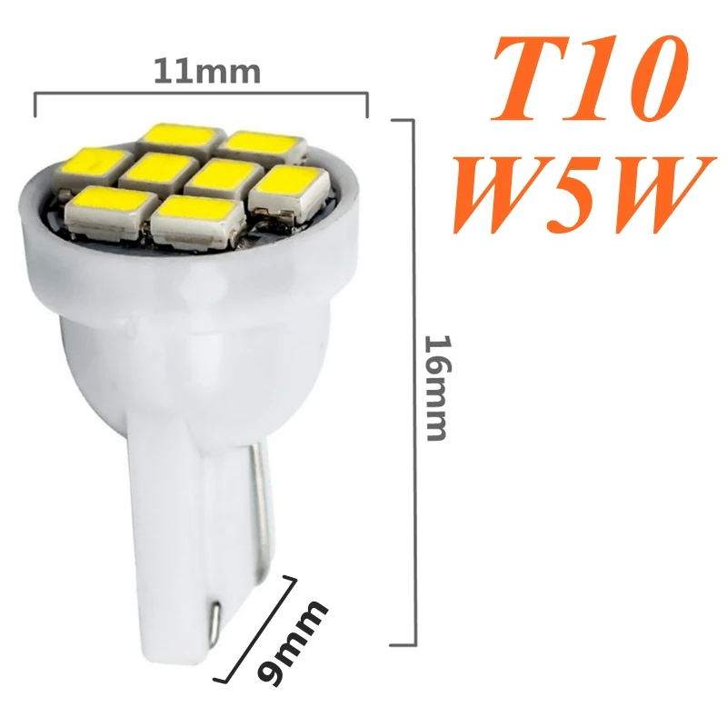 10 шт. B8.5D B8.4D B8.3D T3 T4.2 T4.7 T5 T6.5 T10 W5W светодиодные лампы для приборной панели