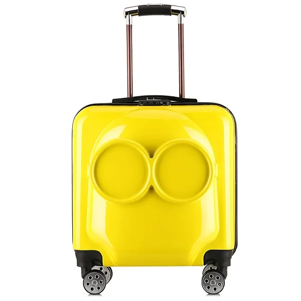 Give three emoticons Эдисон детский аниме багаж 3D стерео чехол на колесиках DIY стикер мультфильм детский костюм чехол 20 дюймов легкий портативный - Цвет: Give three emoticons