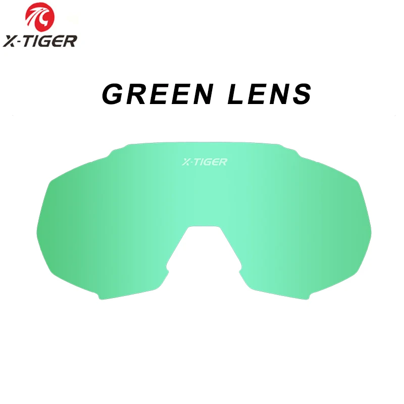 Green Lens X-TIGER JPC очки аксессуары Красный Розовый Зеленый поляризованные линзы фотохромные Замена линзы близорукость рамка велосипед солнцезащитные очки Feets - Цвет: Green Lens