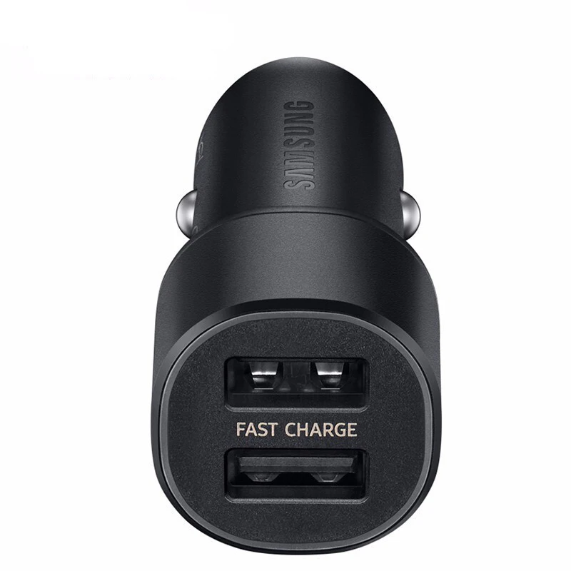 Автомобильное зарядное устройство Samsung с двумя USB портами и кабелем Micro Type C для