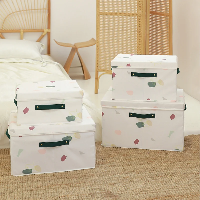 

Collapsible Storage Box Waterproof Large Capacity Clothes Shoes Quilt Wardrobe Organizer Household Bedroom Supplies Accessories