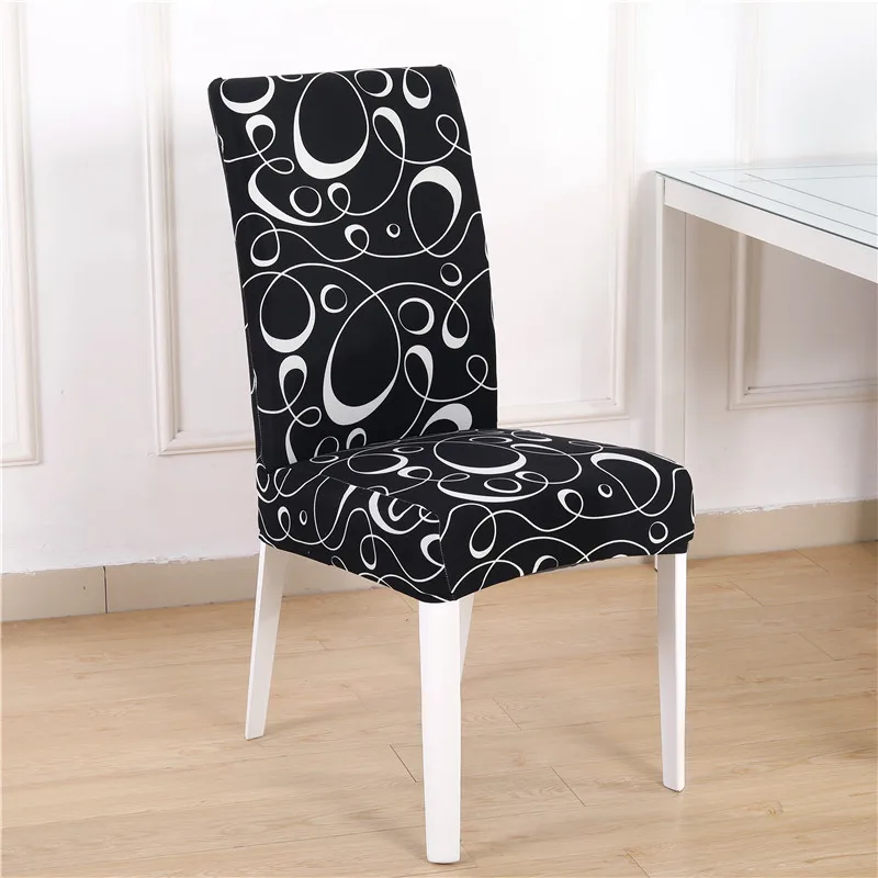 

Print Spandex Chair Covers Stretch Dining Room Seat Cover Elastic Chair Protective Case for Restaurant Wedding Banquet