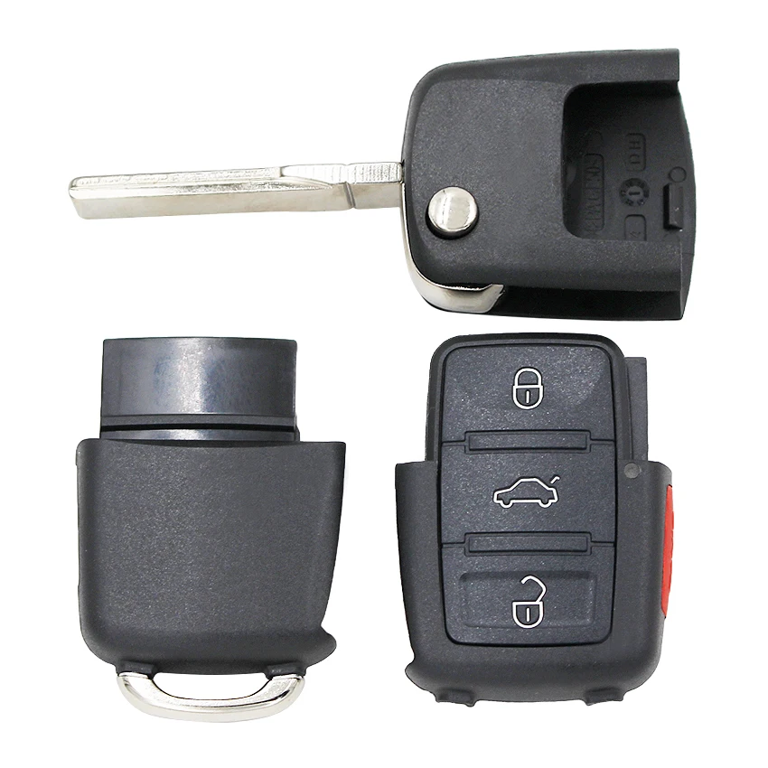 3 + 1/4 кнопки дистанционного ключа чехол для Фольксваген Bettle Polo Jetta Touareg Passat Golf с uncut