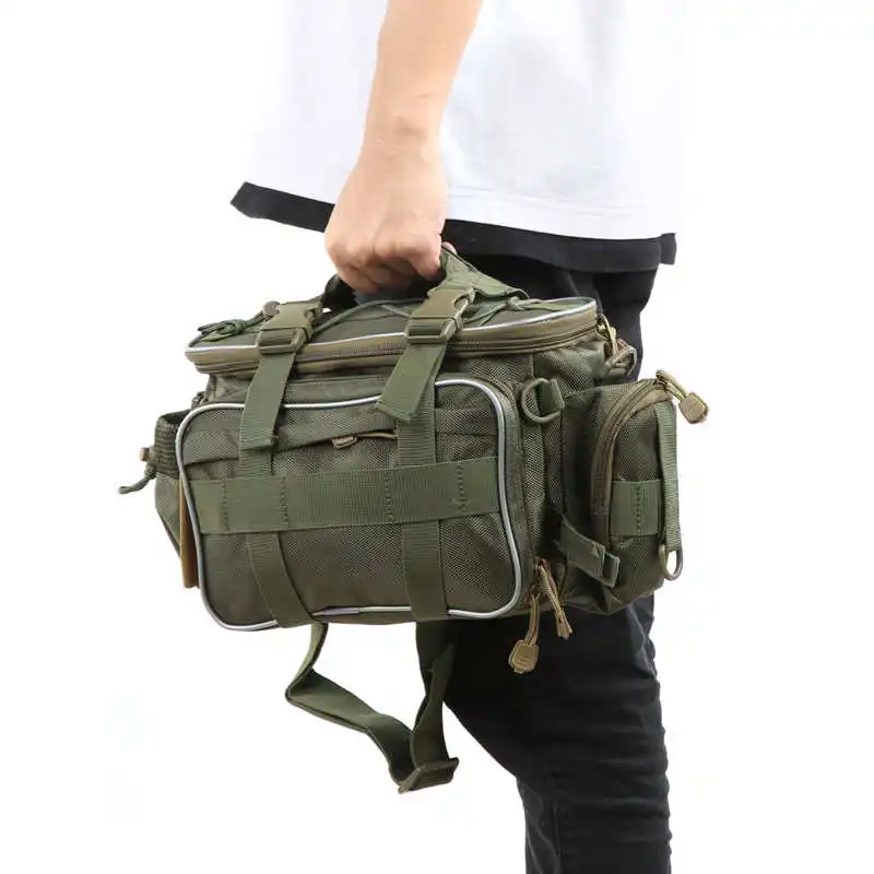 

Fishing Organizer Shoulder Satchel Adjustable Fishing Shoulder Waist Packs Fishing Bag for Camping for Fishing