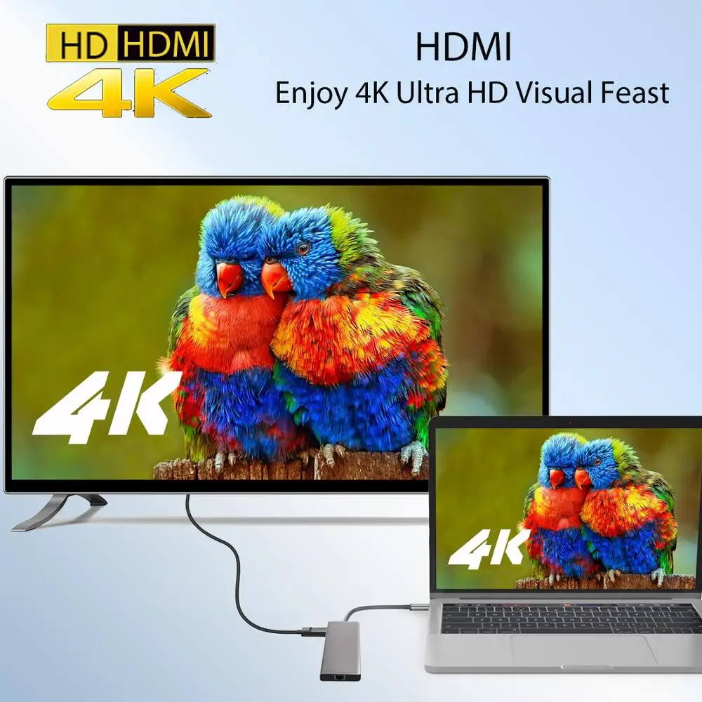 DZLST usb хаб Type C 3 1 к Мульти USB 0 RJ45 Аудио HDMI совместимый адаптер док станция для MacBook Pro