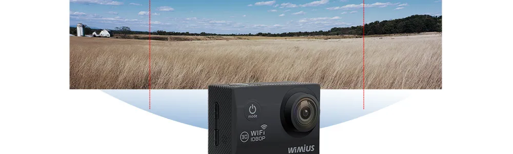 Спортивная экшн-видеокамера WIMIUS Q2, Full HD 1080 P, WiFi, 12 МП, 30 м, водонепроницаемая камера для подводной съемки, 170D, 2,0 дюйма, с ЖК-экраном