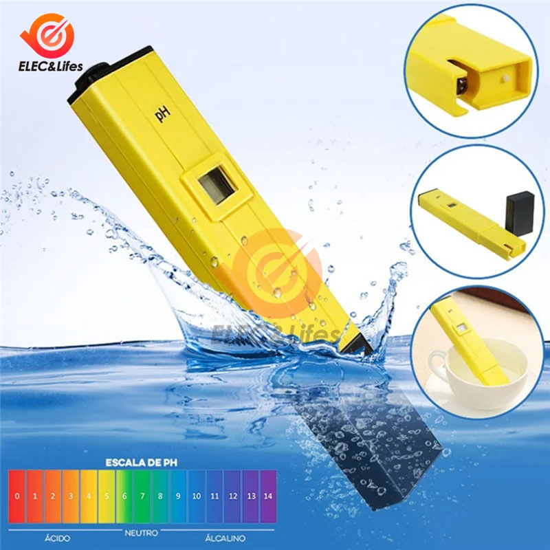 Цифровой PH метр с ЖК дисплеем Электрический тестер ручка детектор значения