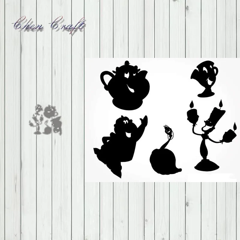 Металлический Трафаретный вырубной штамп подсвечник чашка набор сделай сам для