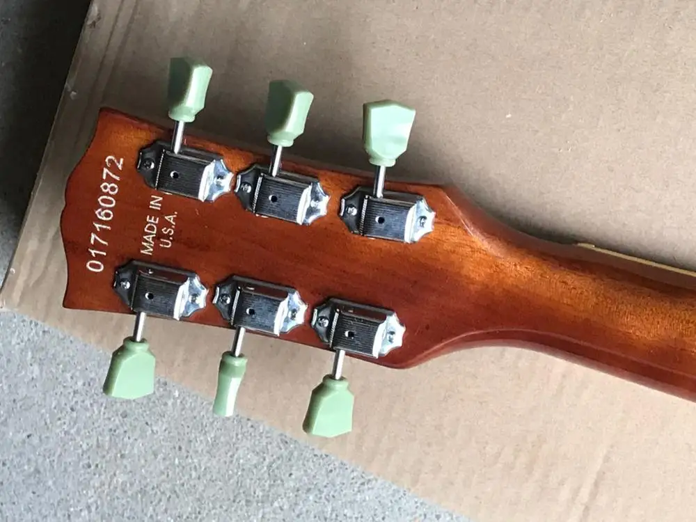 

Free shipping Factory Custom New Tobacco color Electric Guitar Ebony fingerboard Frets Binding with bound frets 2 1959