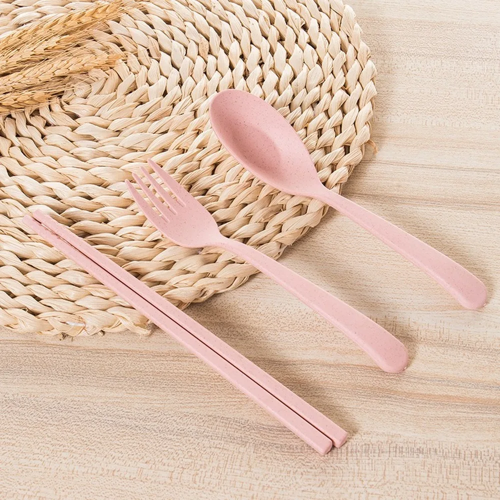 3 Pcs/set Simple Style Children Kids Baby Chopsticks Spoon Fork Set with Protect Box Tableware Promotional Gifts | Дом и сад