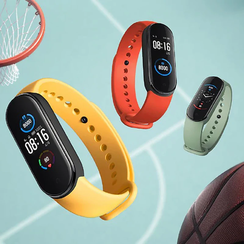Смарт-браслет Xiaomi Band 5 4 цвета с AMOLED экраном | Электроника