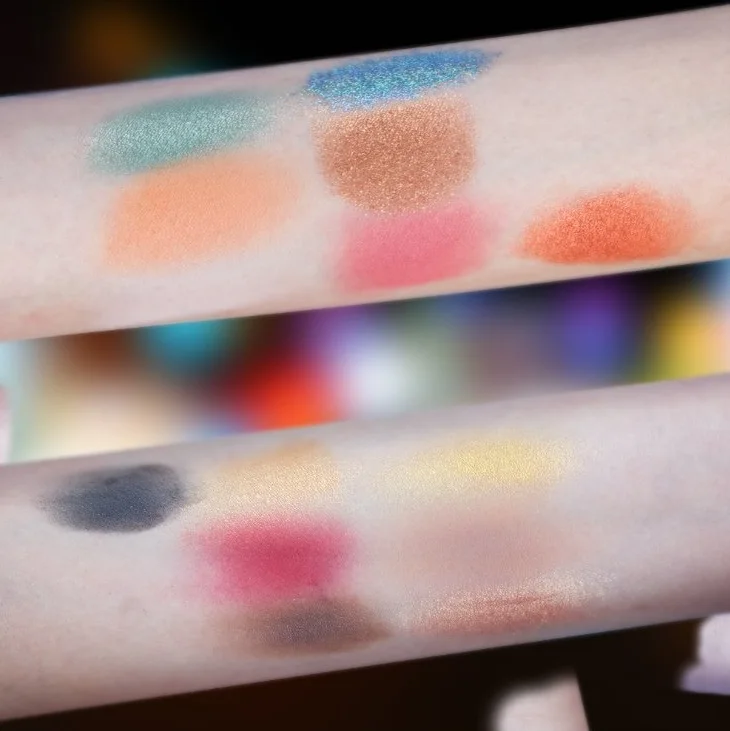 Палитра теней для век 14 цветов пигментный макияж металлическая портативная