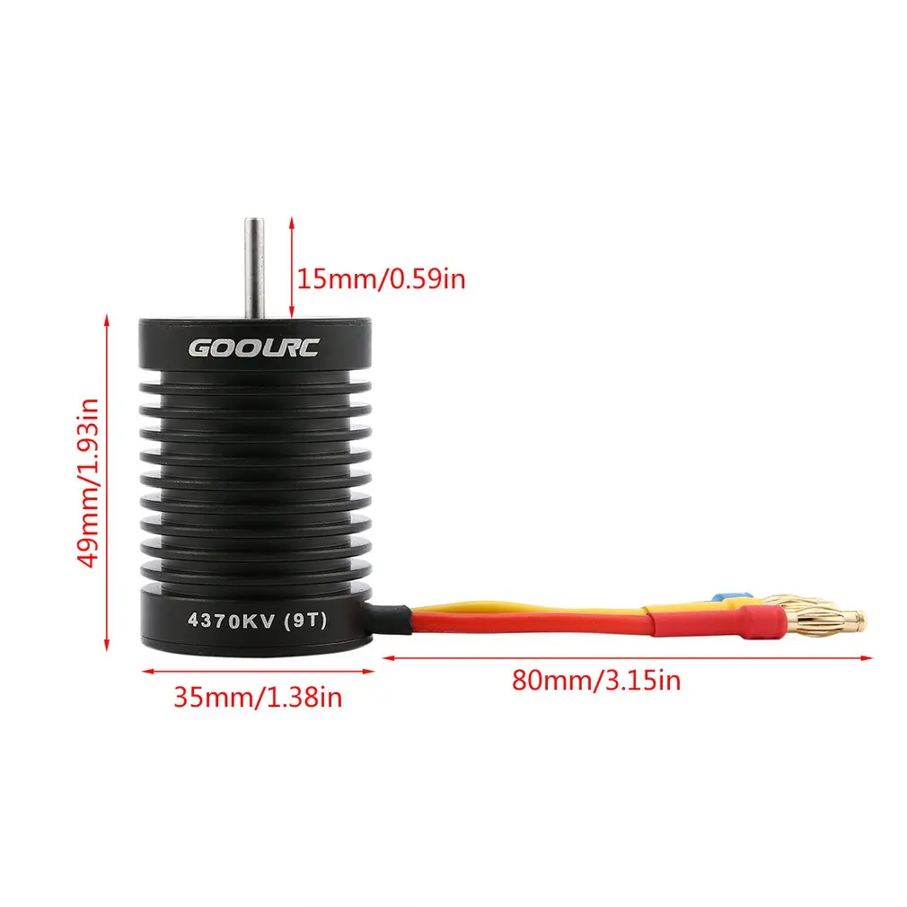 1 шт. 9T 4370KV 4 полюса бесщеточный двигатель ESC для 1/10 RC автомобиль грузовик лодка