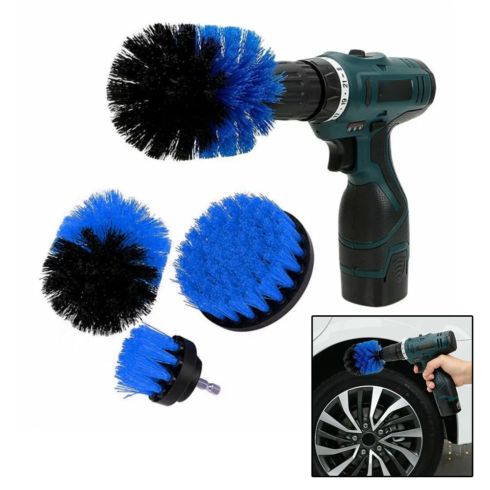 

Nylon Car Auto Brush Detailing For cordless drill Tyre 3 sizes Washing