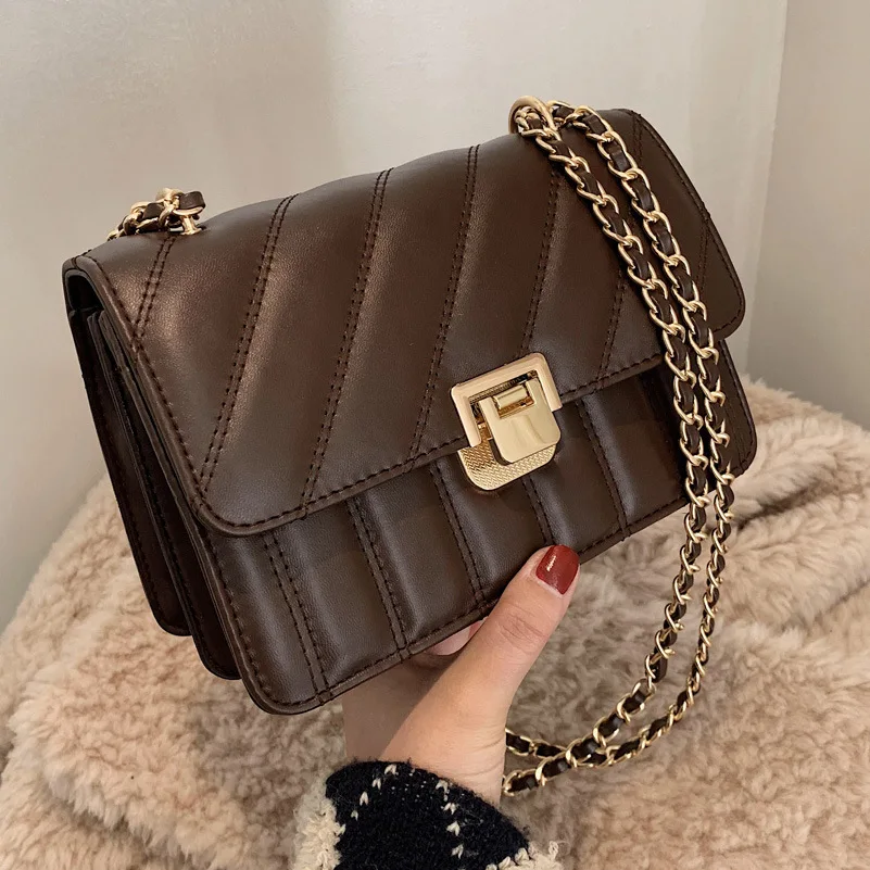 

Сумки на плечо в западном стиле для женщин, универсальные сумочки на цепочке в стиле ретро, Осень-зима 2021