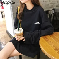 spring t shirts women long sleeve couple casual basic tops autumn letter prinded oversized all match korean style t shirt female