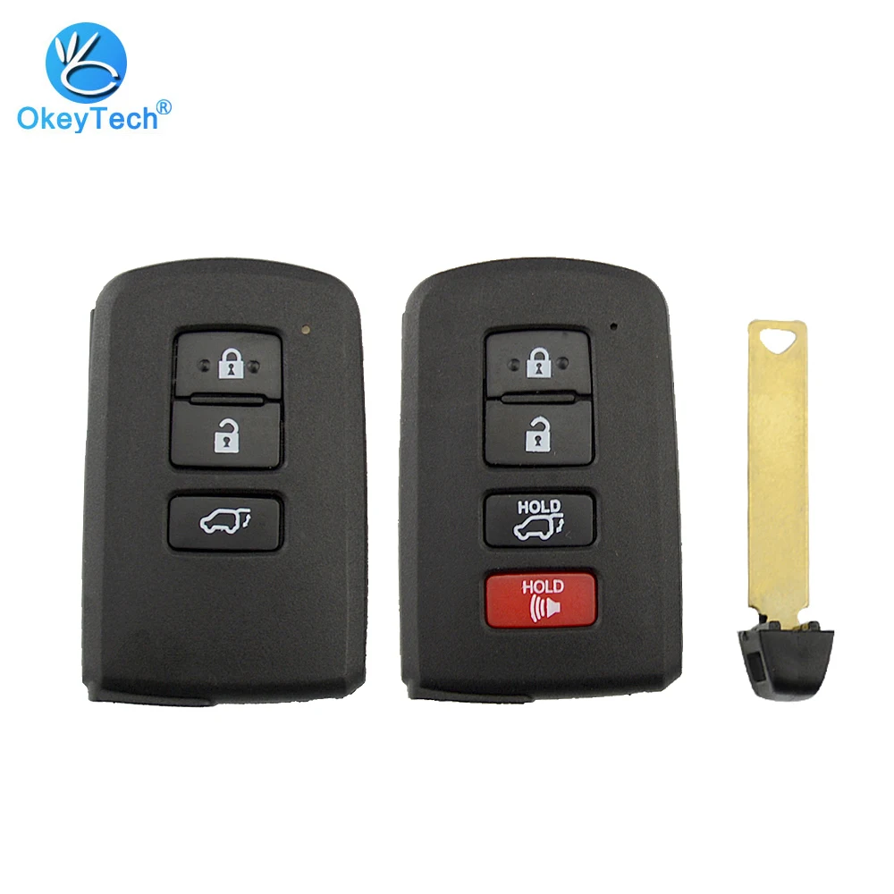 OkeyTech для Toyota Sienna 2011 2015 оболочка автомобильного ключа с 3/4 кнопками брелок Yaris Avensis