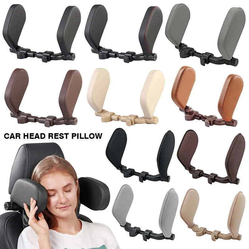 

1pc Universal Car Headrest Pillow Adjustable Rotation Seat Support Head Restraint Durable Detachable Neck Pillows