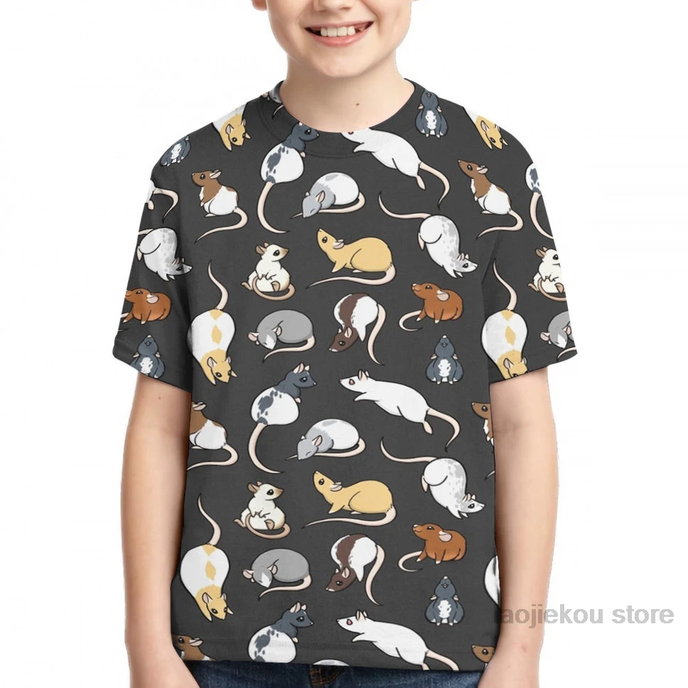 Rats men T-Shirt women all over print fashion girl t shirt boy tops tees summer Short Sleeve tshirts
