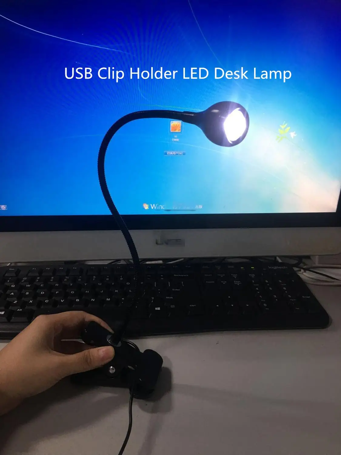 Светодиодная настольная лампа с USB зажимом мощный гибкий прикроватный