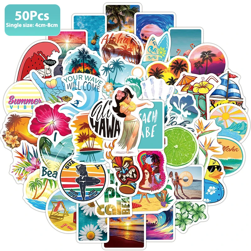 50 шт. водонепроницаемые ПВХ-наклейки для ноутбука гитары | Игрушки и хобби