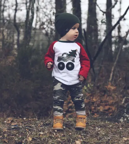 Boys Clothes 2 Pieces Camouflage T-shirt Tops + Pants Suits Children Long-sleeved Casual Cotton |